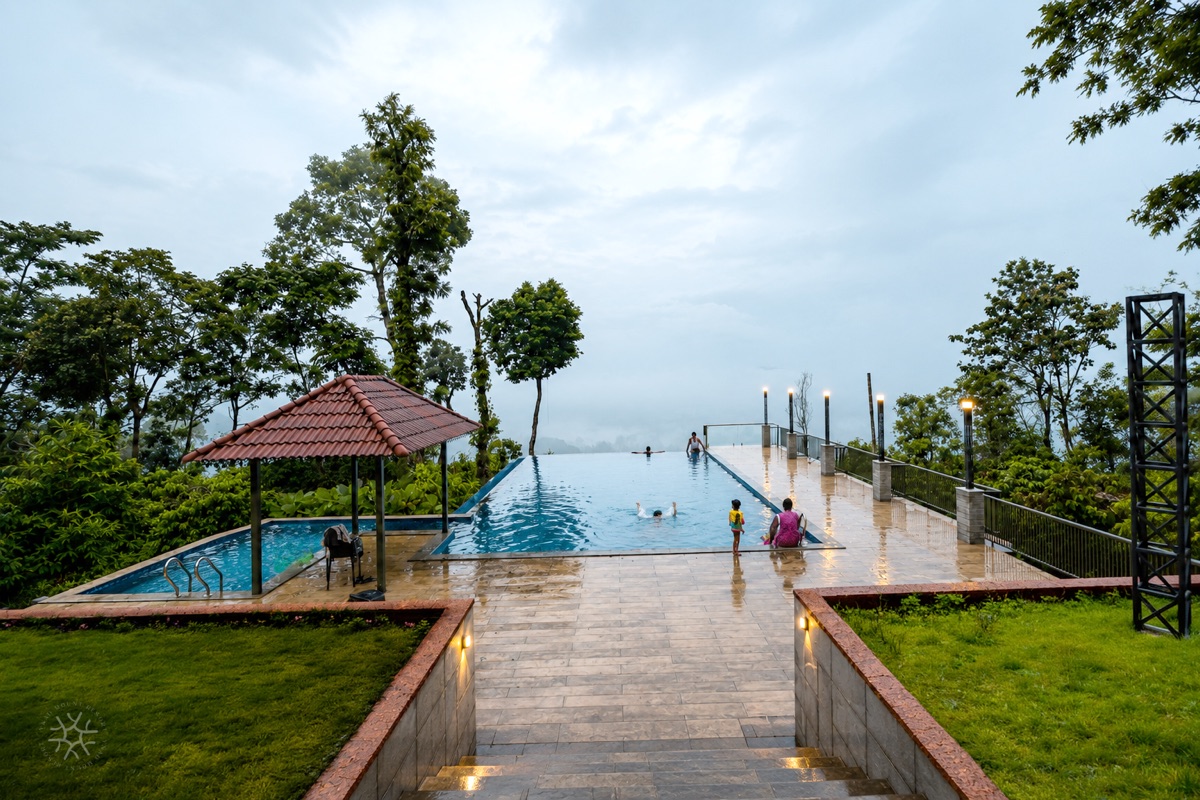 Infinity Pool at YNAD Mount Resort, Wayanad